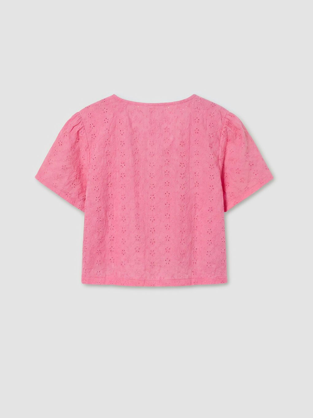 Pembe V Yaka Brode Kadın Şortlu Pijama Takımı-6