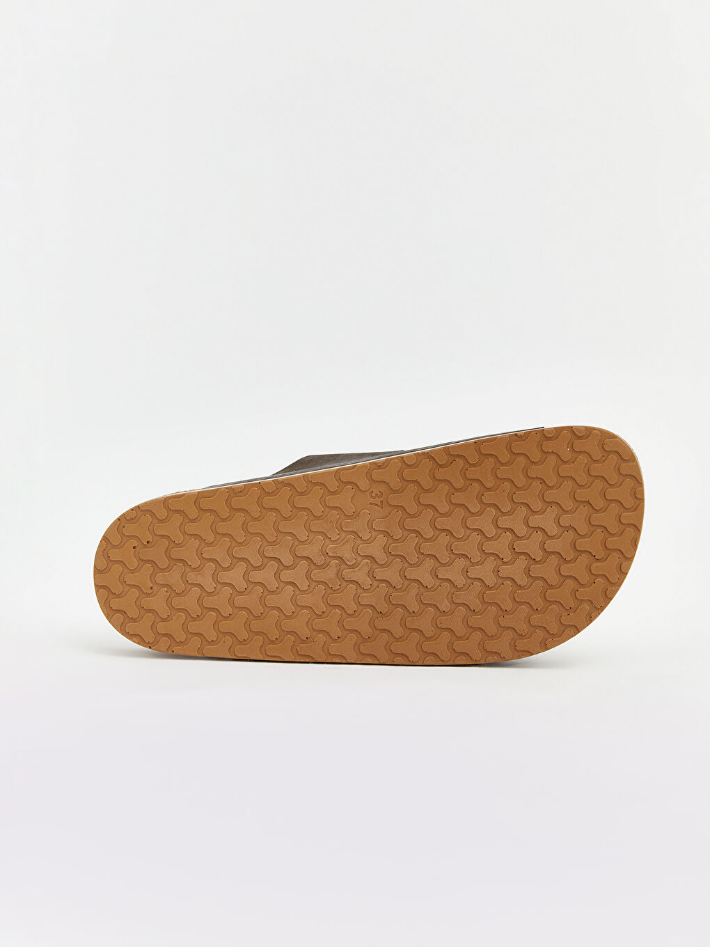 Kahverengi Deri Görünümlü Kadın Terlik-3