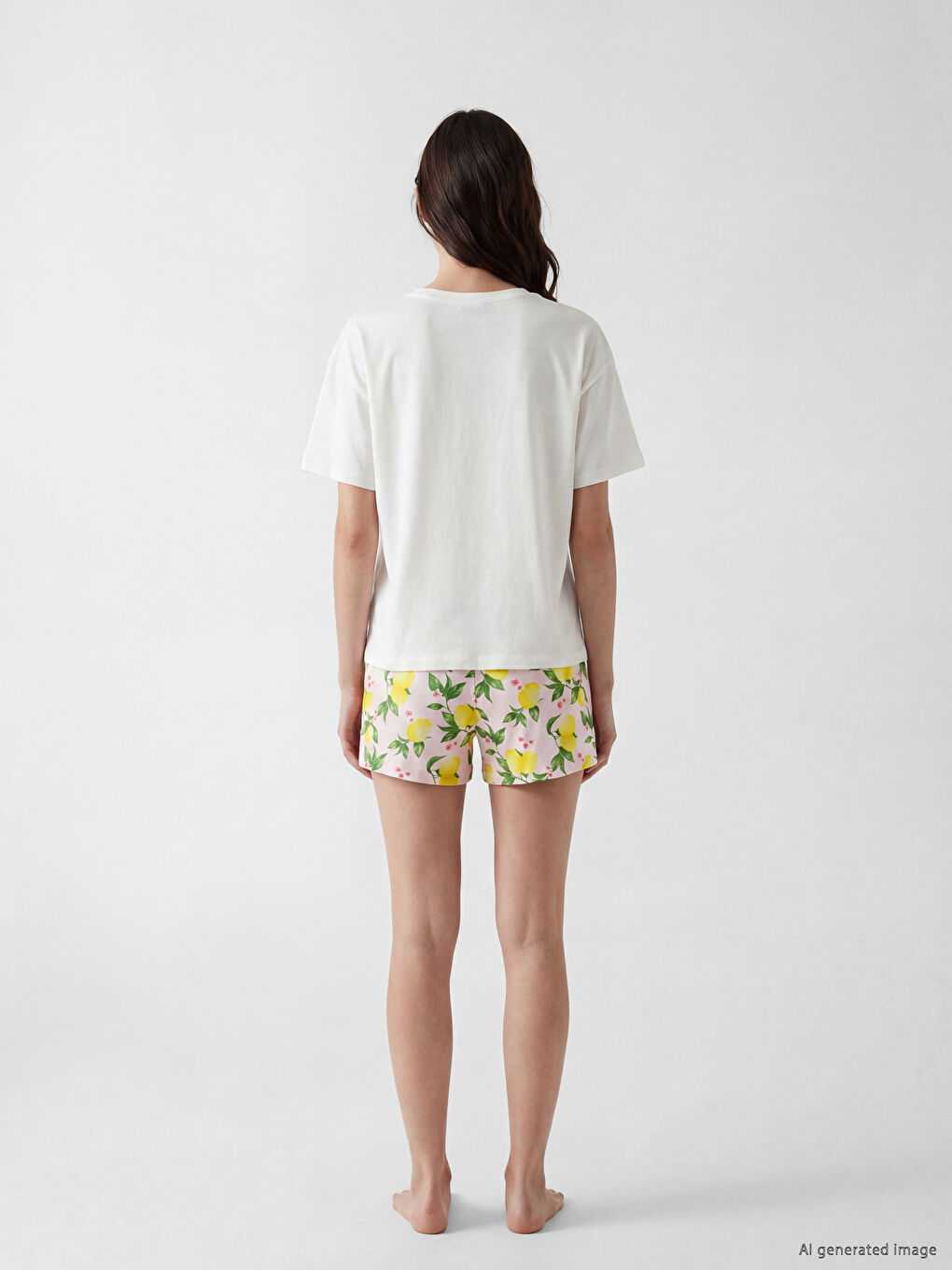 Crew Neck Printed Women's Short Pyjamas Set-4