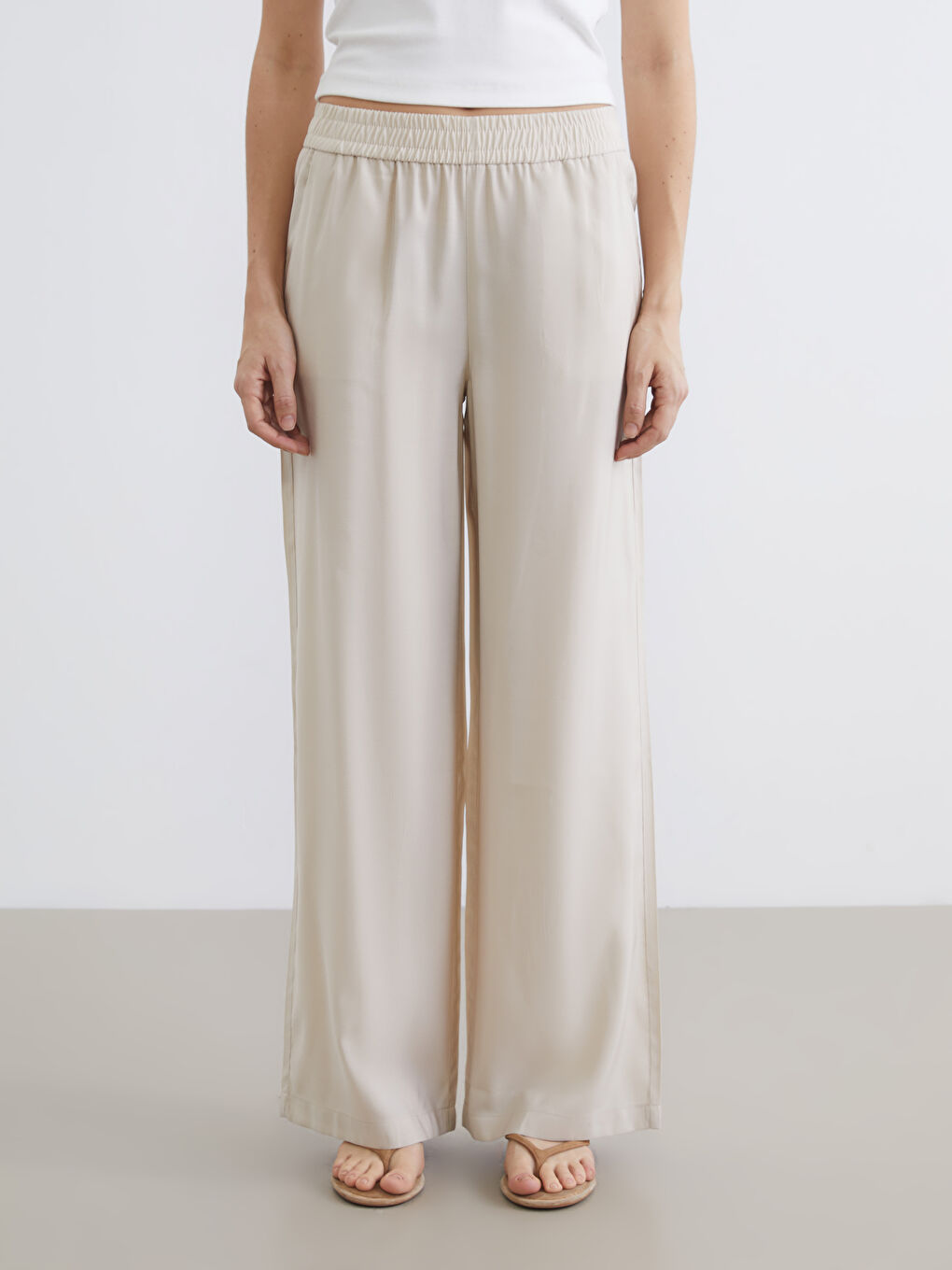 Women's Trousers with Elastic Waistband-1