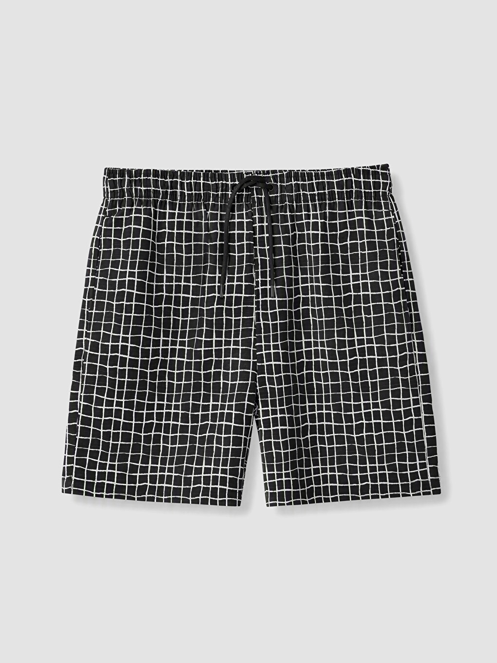 Short Checked Men's Swimming Shorts-4