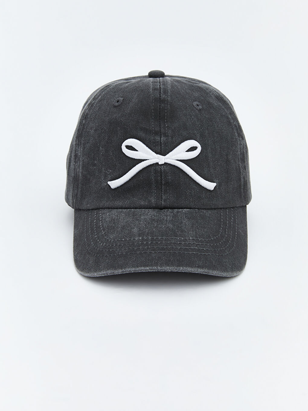 Siyah Fiyonk Detaylı Kız Çocuk Kep Şapka