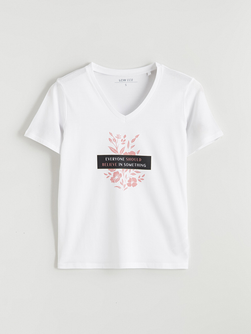V Neck Printed Women's T-shirt-4