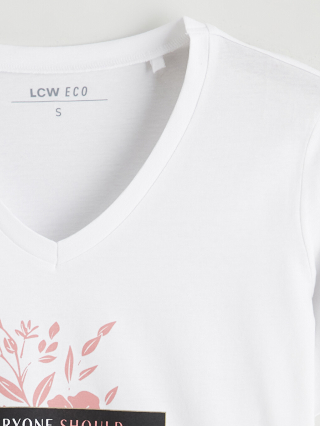 V Neck Printed Women's T-shirt-5