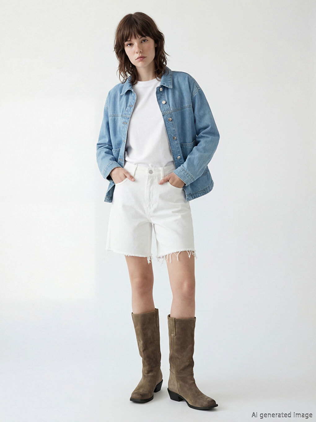 Woman BLUE Denim Jacket-1