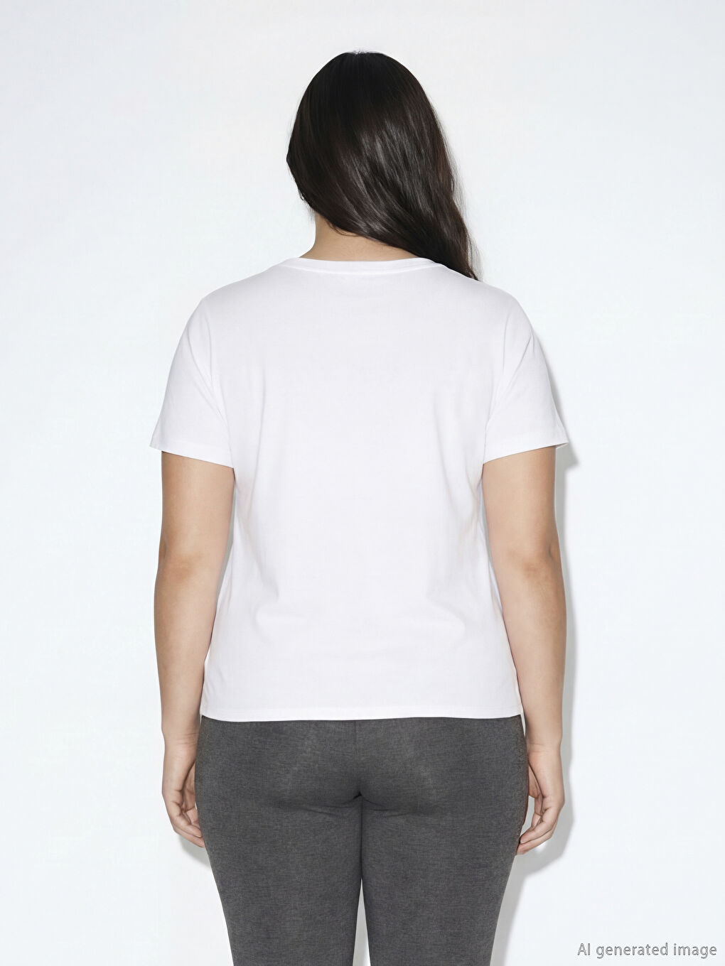 T-shirt imprimé à col rond pour femme-3
