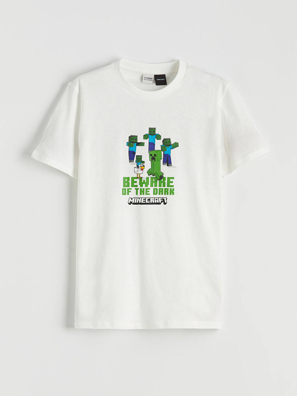 Ekru Minecraft Baskılı Erkek Çocuk Tişört