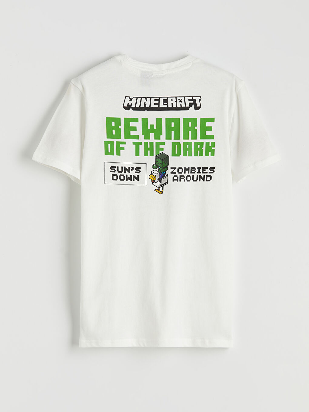 Ekru Minecraft Baskılı Erkek Çocuk Tişört-2