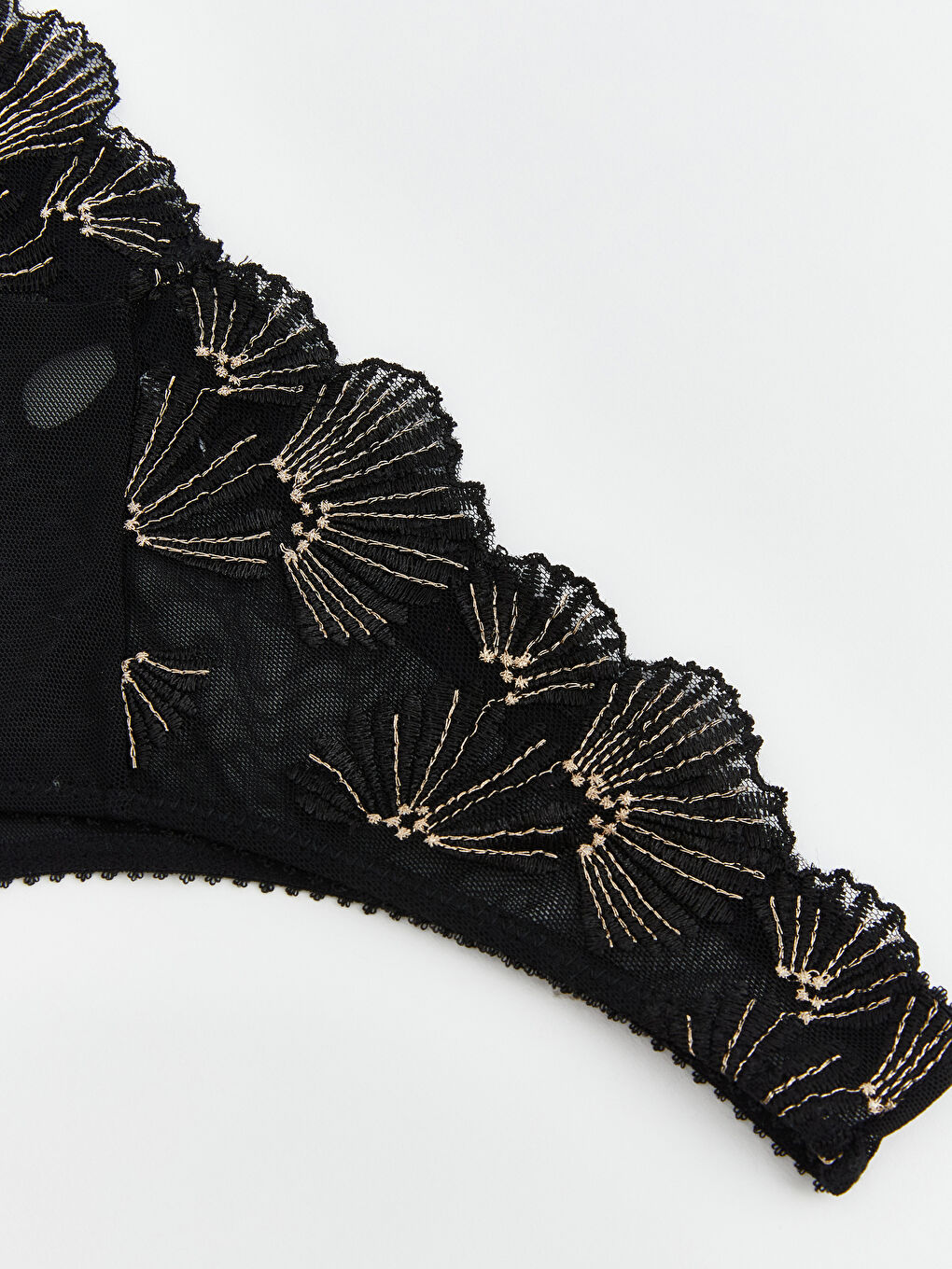 Siyah Brode Fantezi Brazilian Külot-2