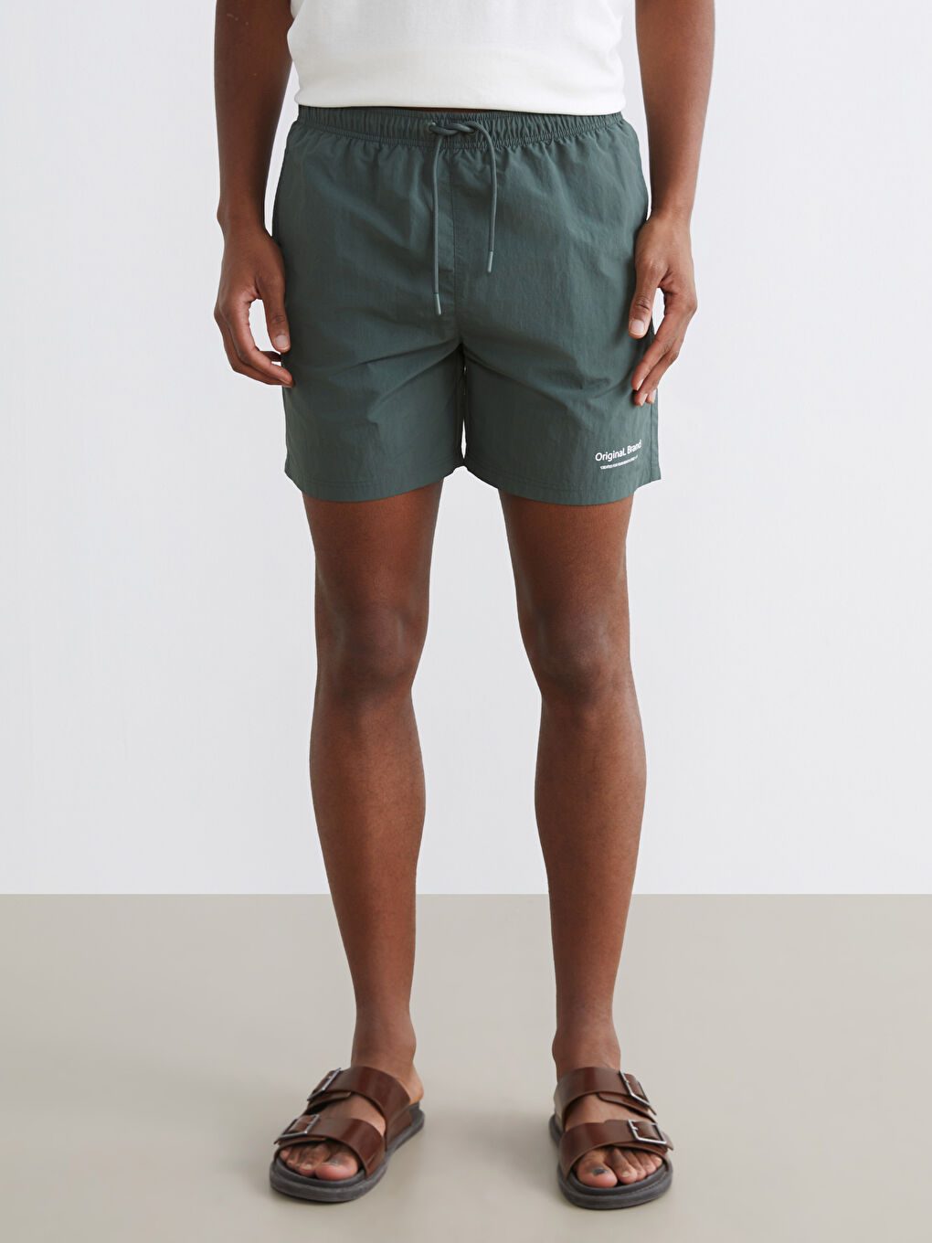 მოკლე ნაბეჭდი მამაკაცის საცურაო შორტები-1