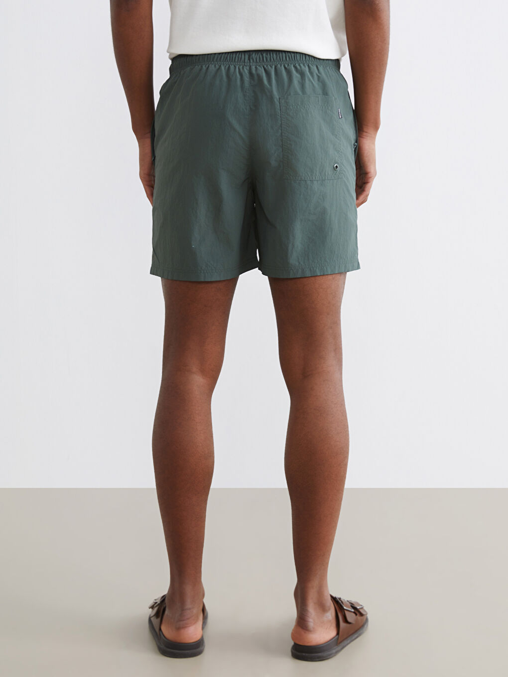 მოკლე ნაბეჭდი მამაკაცის საცურაო შორტები-3