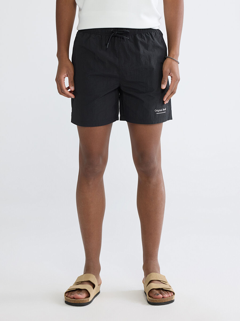 Қысқа принтті ерлердің жүзуге арналған шортылары-1