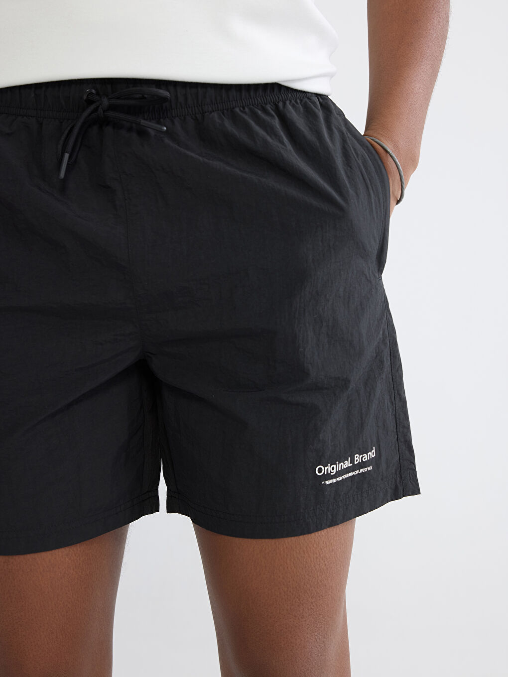 Қысқа принтті ерлердің жүзуге арналған шортылары-2