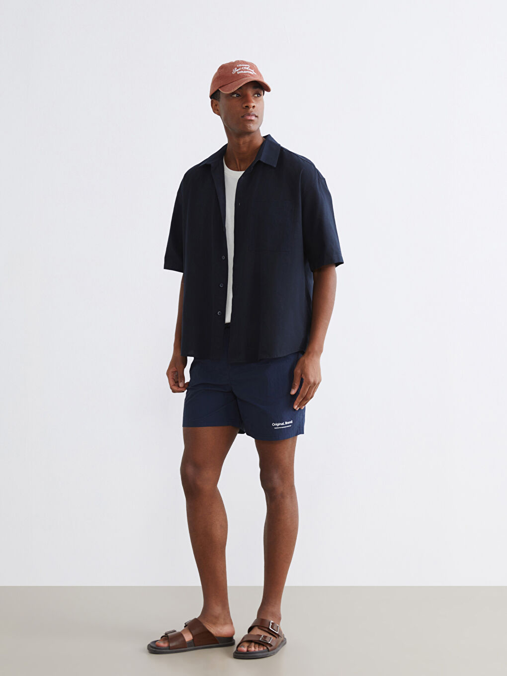 Kurze bedruckte Herren-Badeshorts