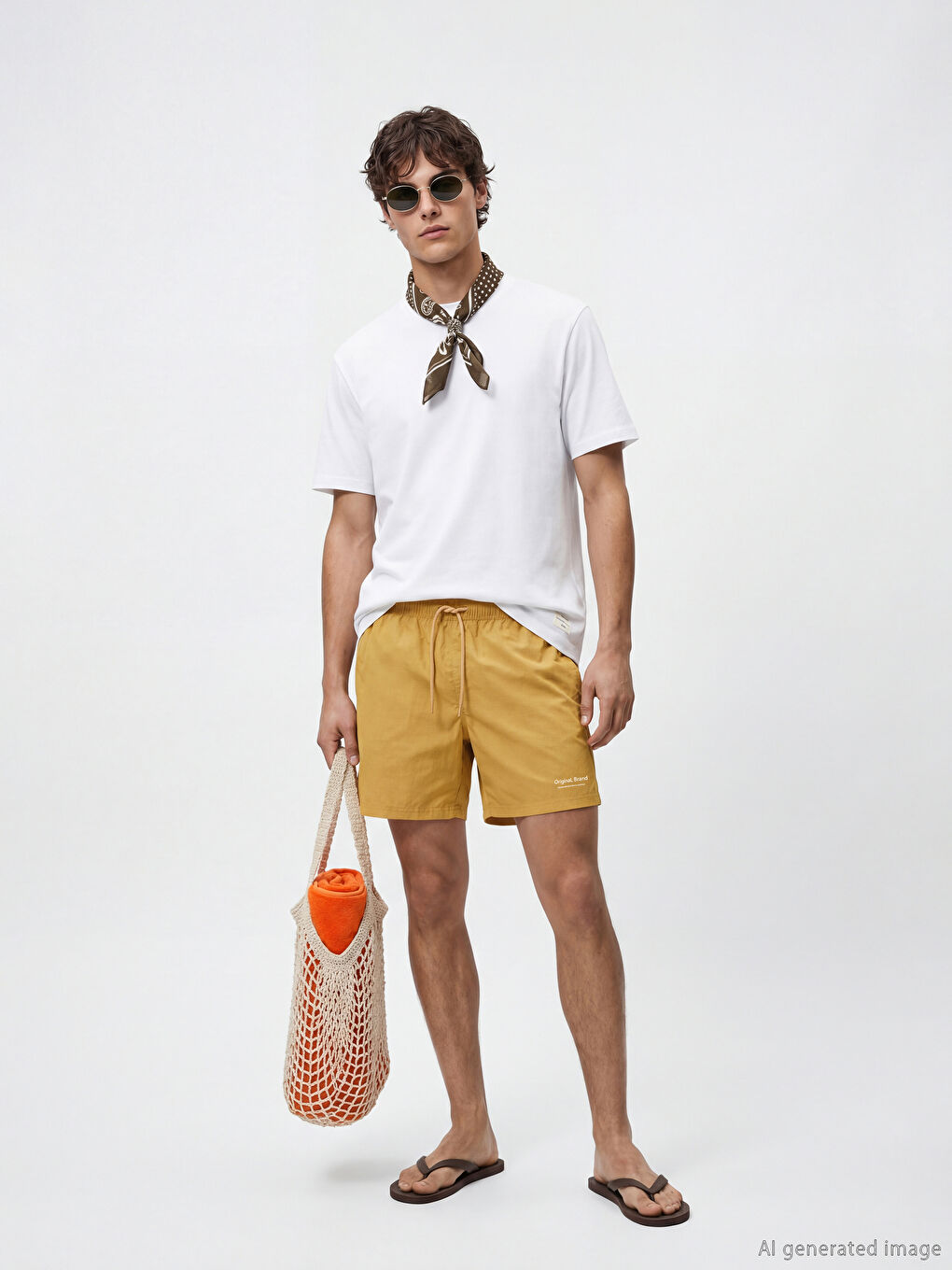 Short Printed Men's Swimming Shorts