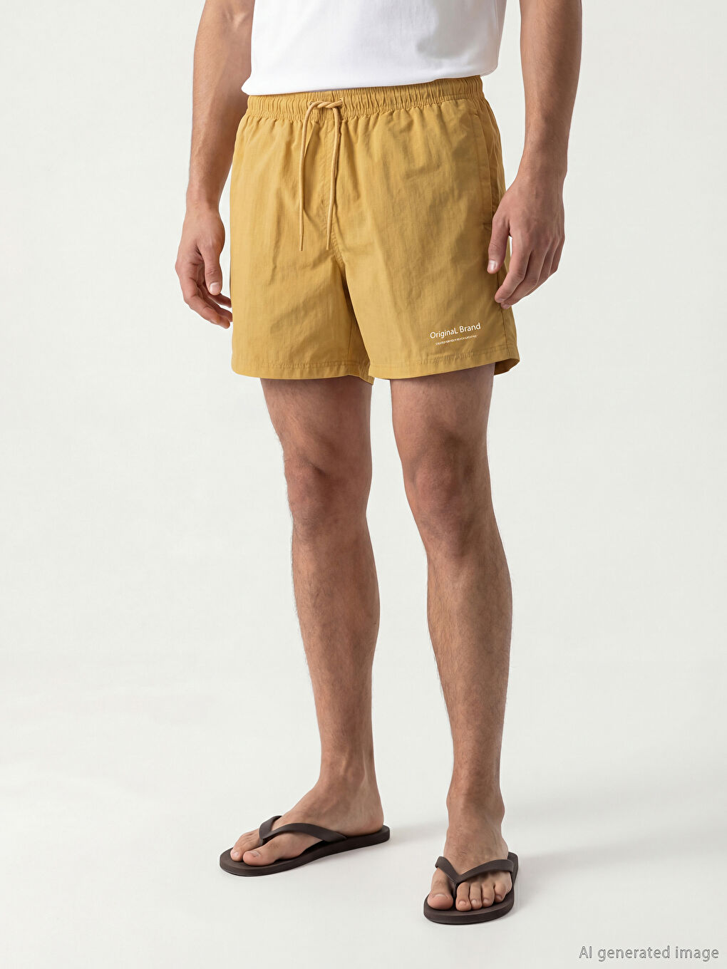 Short Printed Men's Swimming Shorts-1