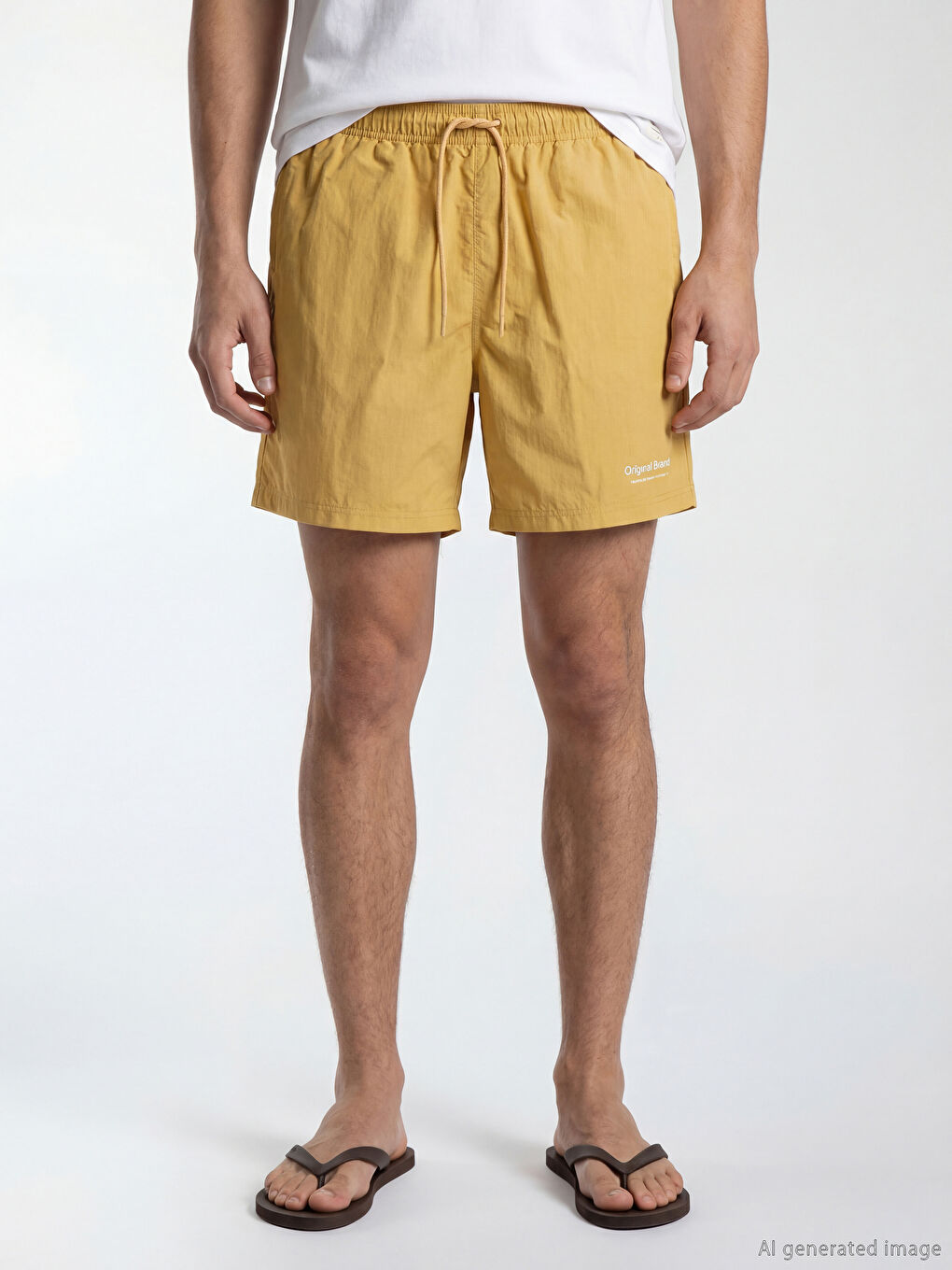 Short Printed Men's Swimming Shorts-3