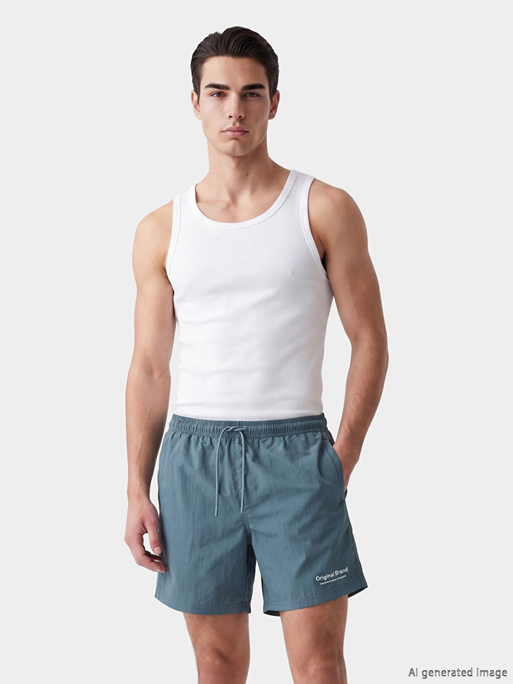 Short Printed Men's Swimming Shorts