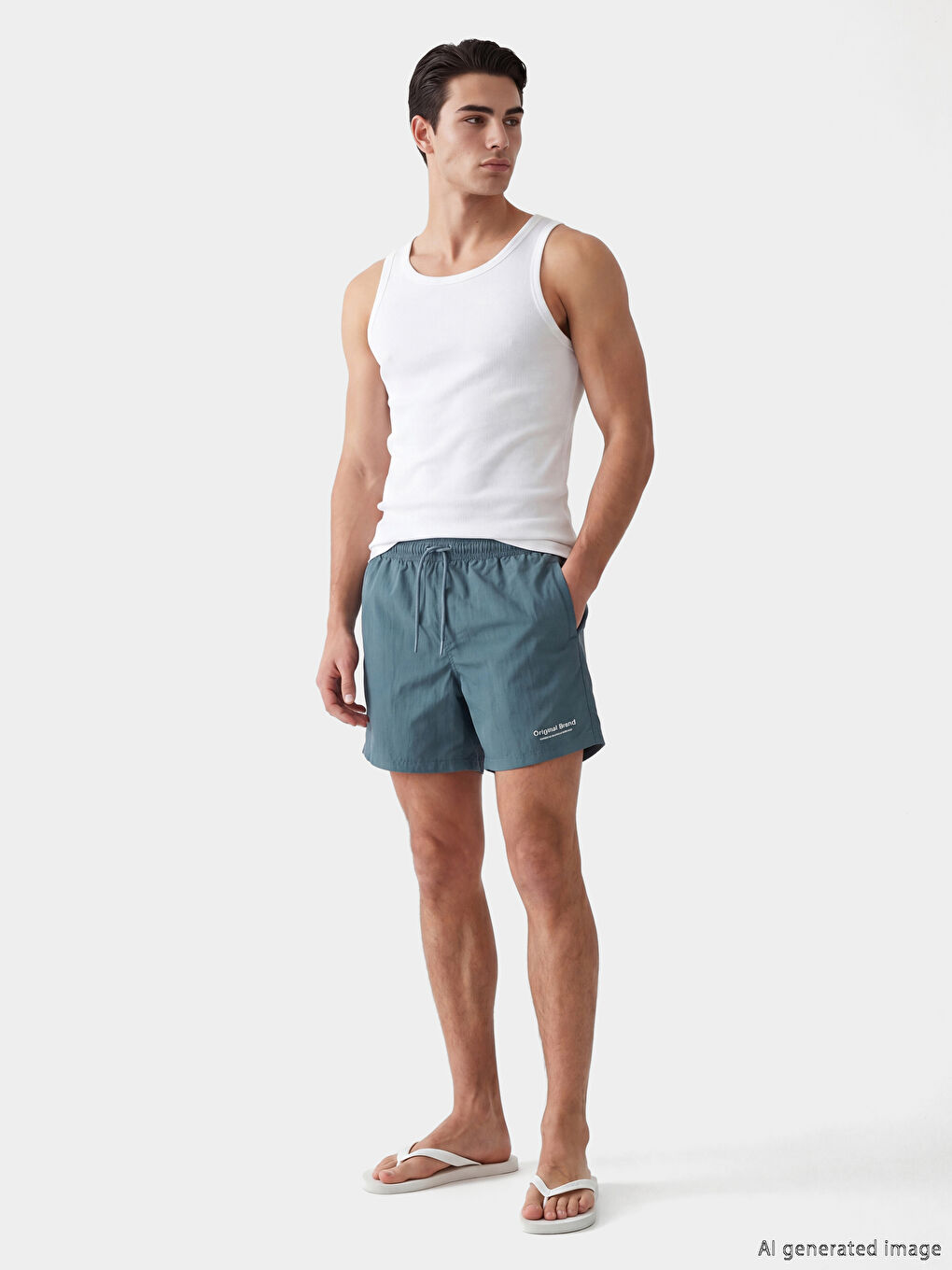 Short Printed Men's Swimming Shorts-1