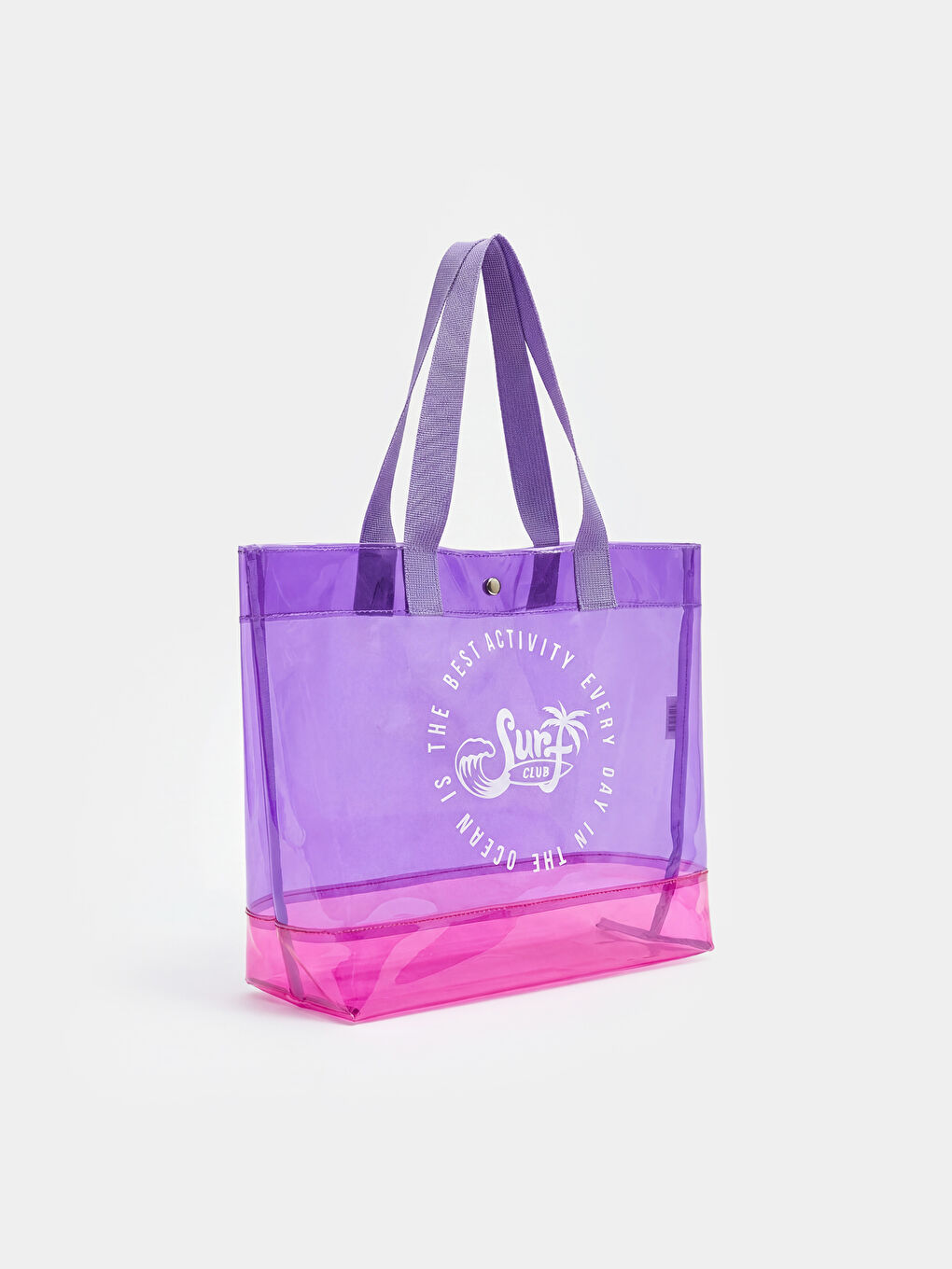 Lila Baskılı Kız Çocuk Plaj Çantası-1