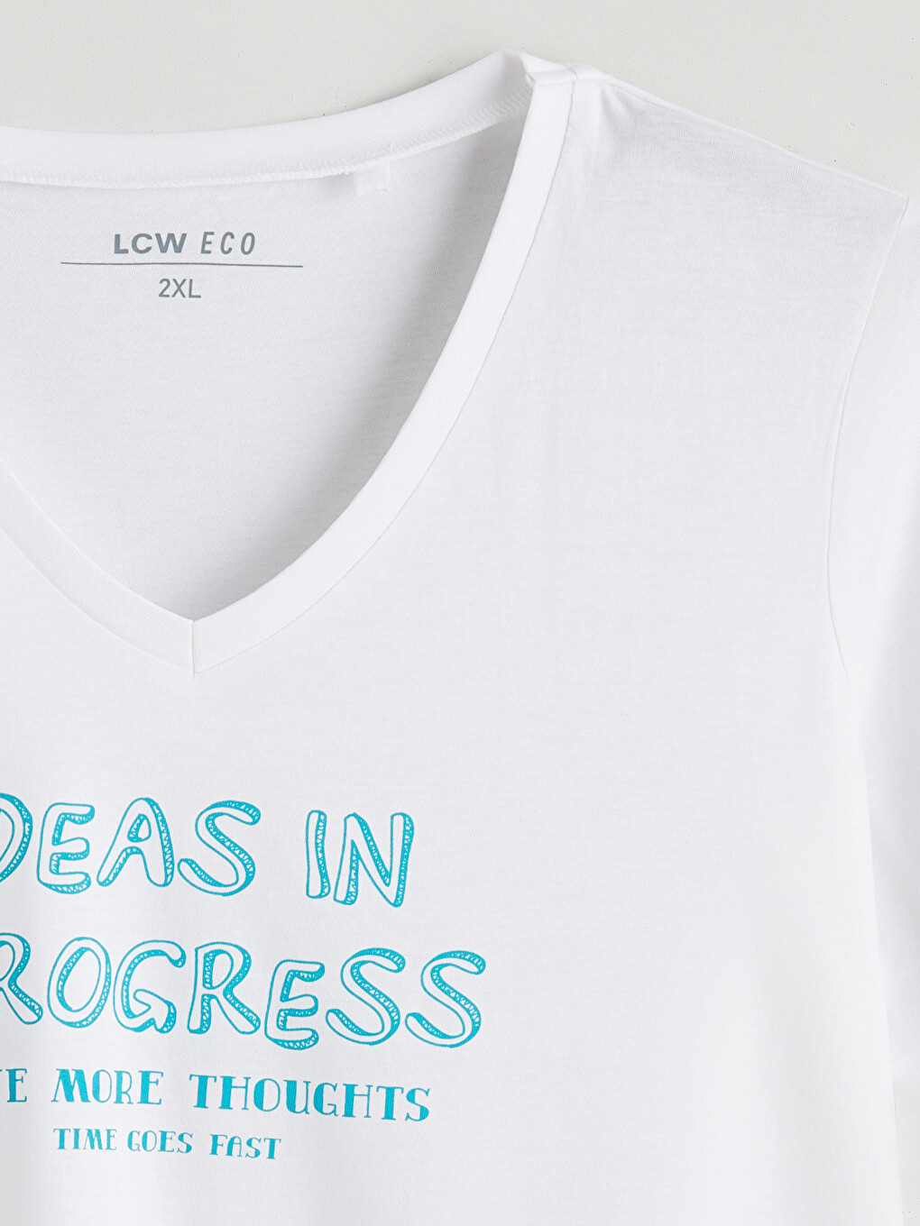 V Neck Printed Women's T-shirt-3