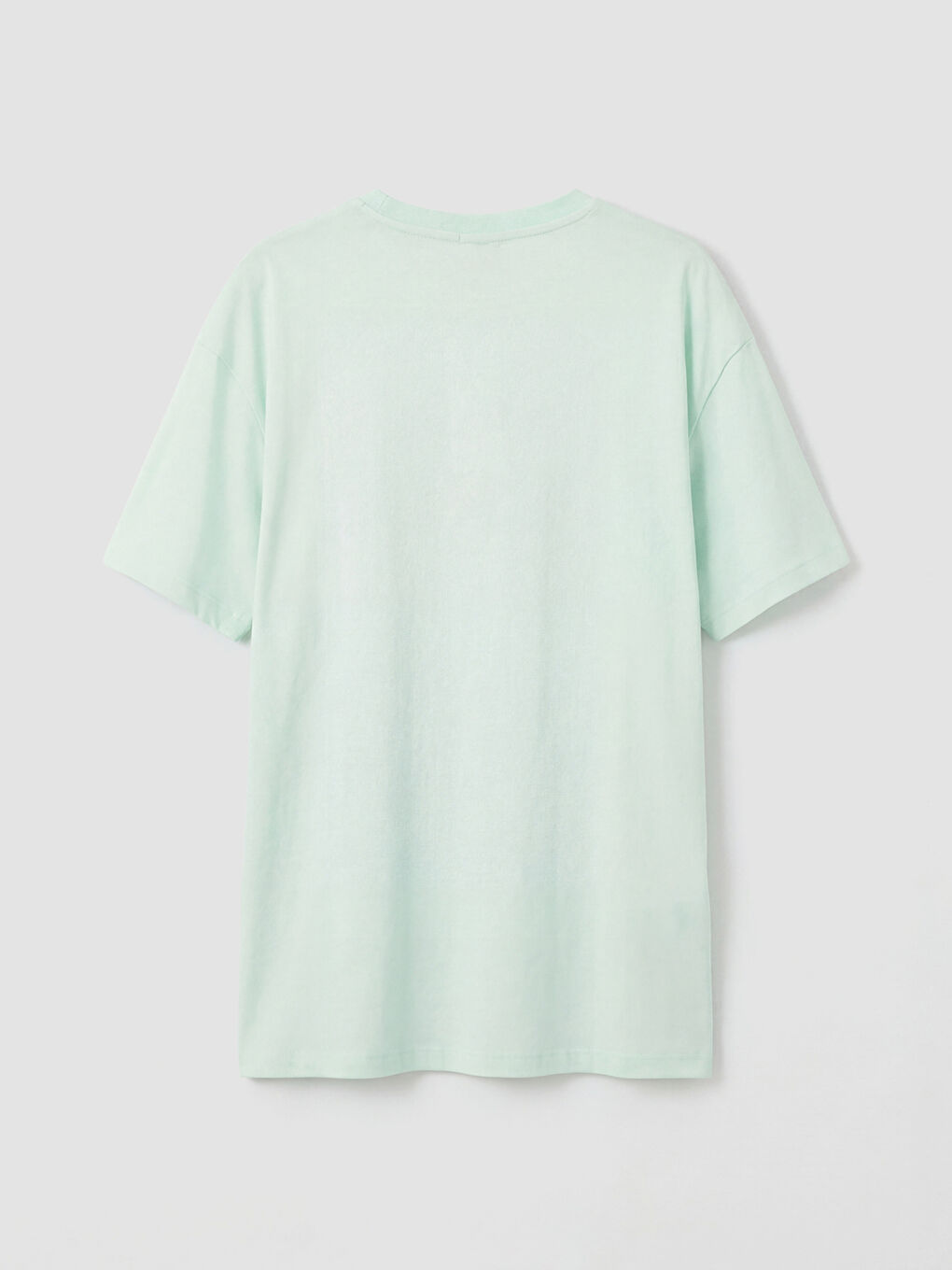 Yeşil Bisiklet Yaka Kız Çocuk Baskılı Tişört-1