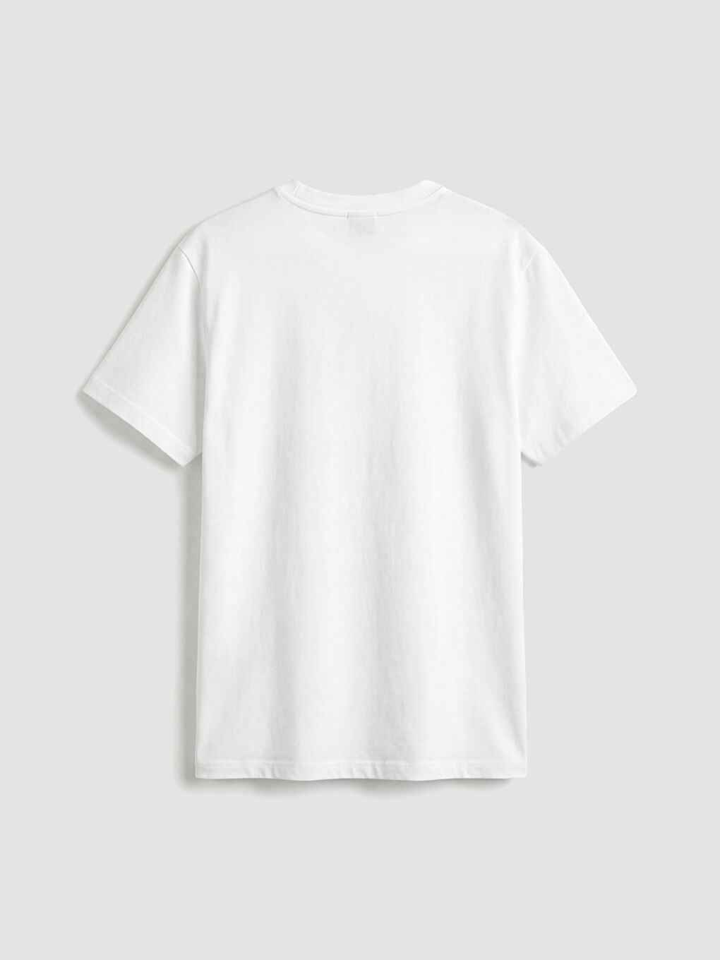 Beyaz Bisiklet Yaka Baskılı Kız Çocuk Tişört-1