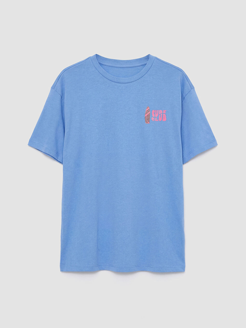 تيشيرت للبنات برقبة دائرية مطبوع