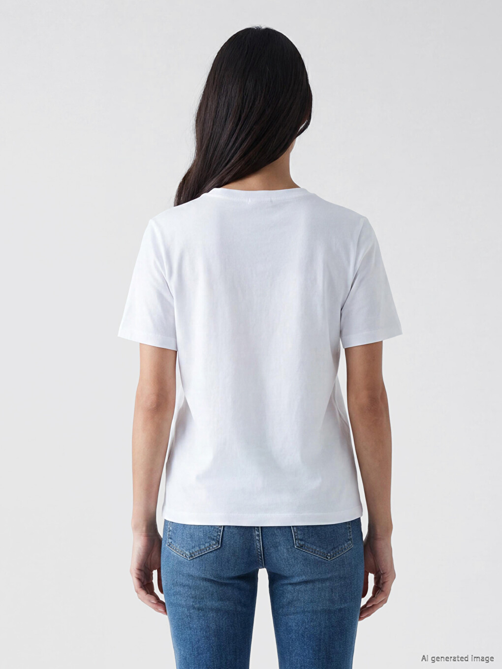 Tricou De Femei Imprimat Cu Decolteu În V-3