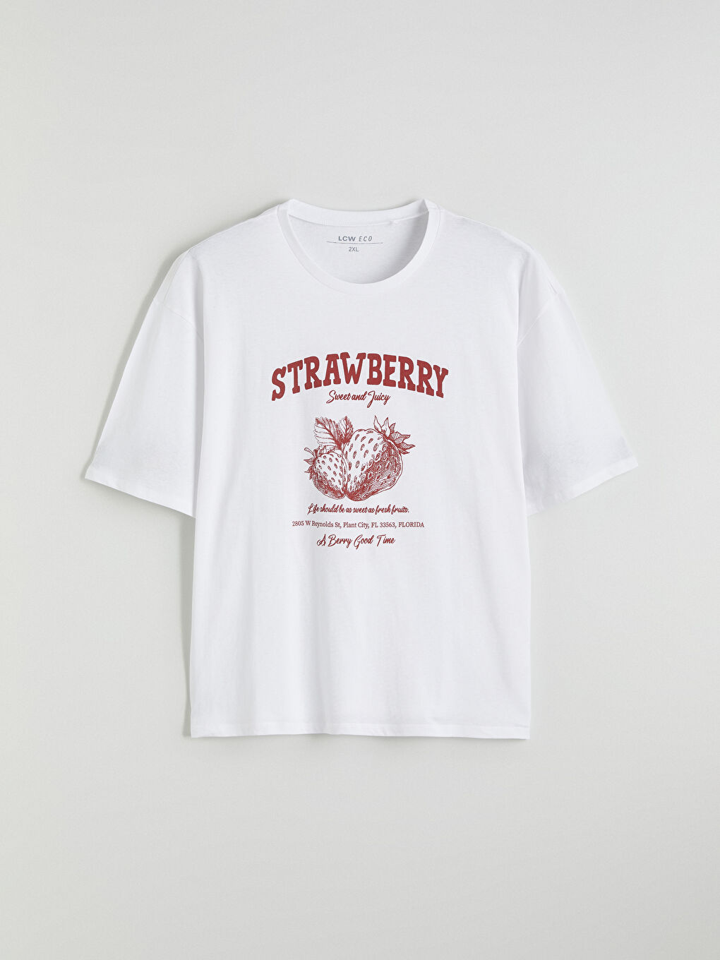 Crew Neck Printed Oversize Women's T-Shirt-2
