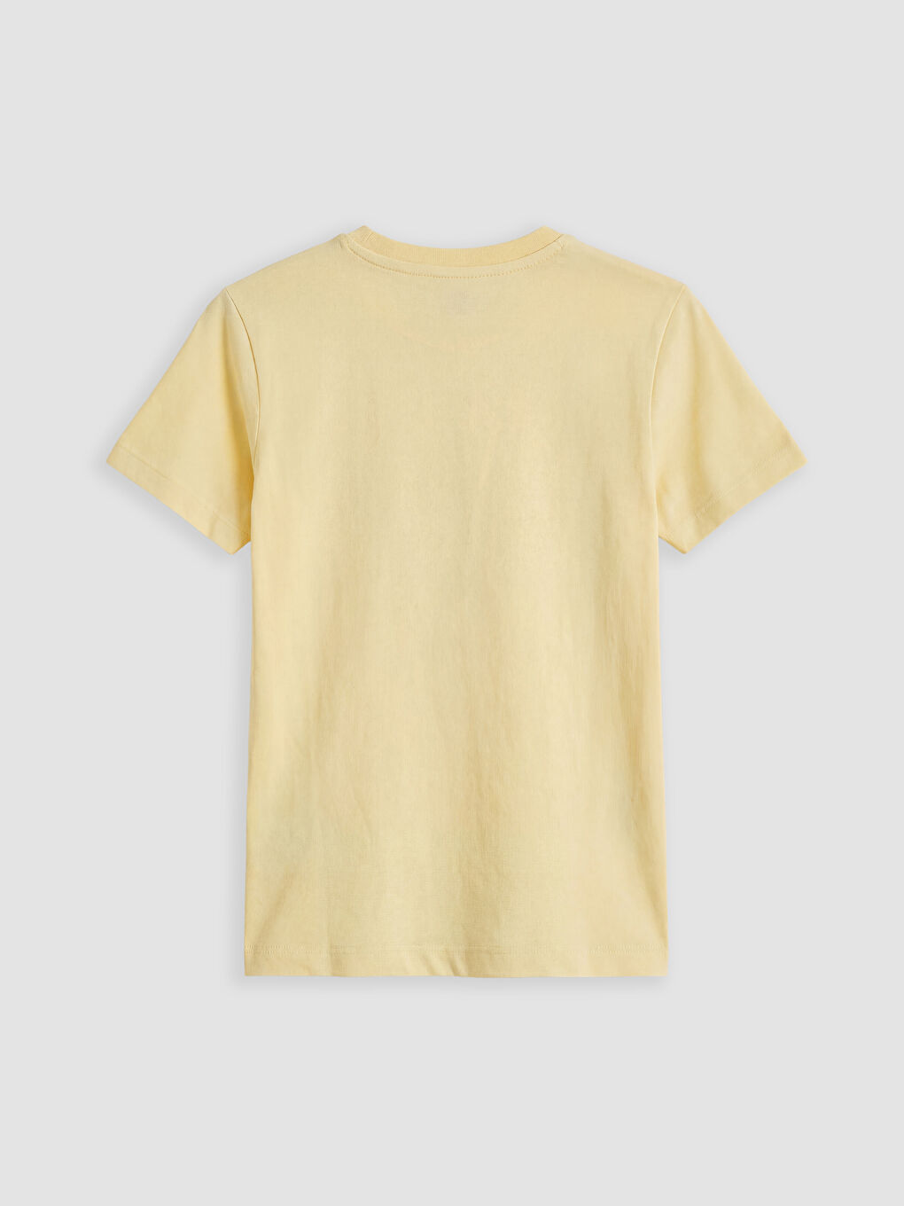 Sarı Bisiklet Yaka Baskılı Erkek Çocuk Tişört-1