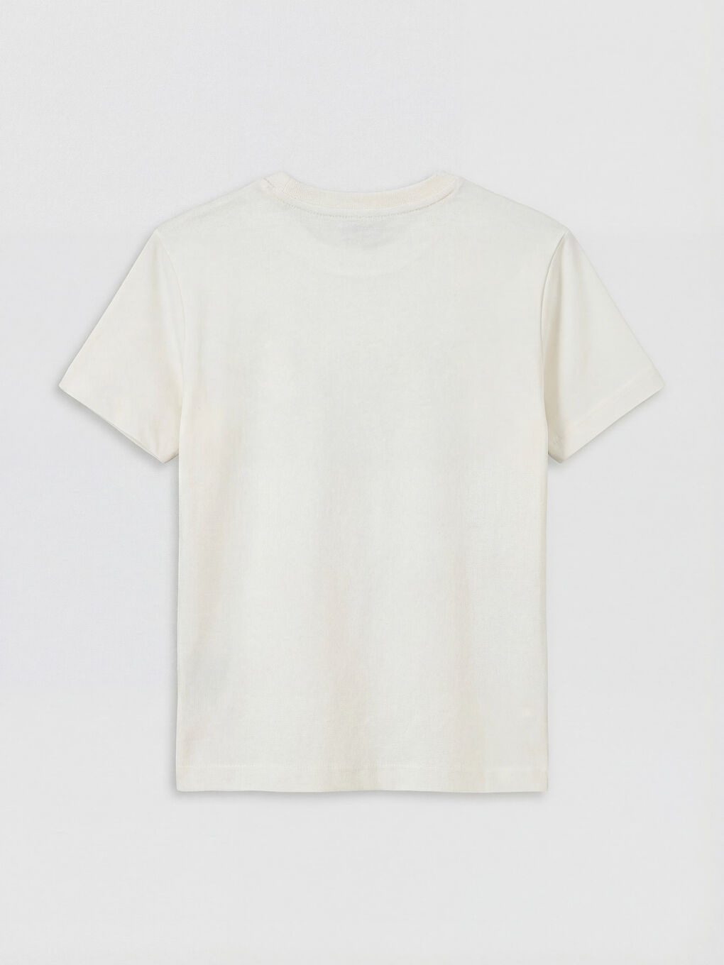 Gri Bisiklet Yaka Baskılı Erkek Çocuk Tişört-1