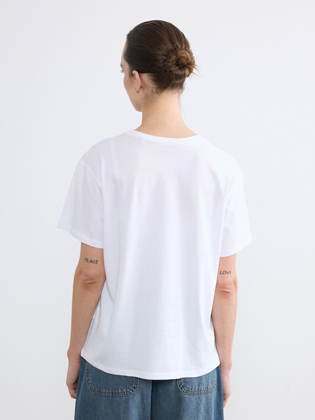 Crew Neck Printed Women's T-Shirt-3