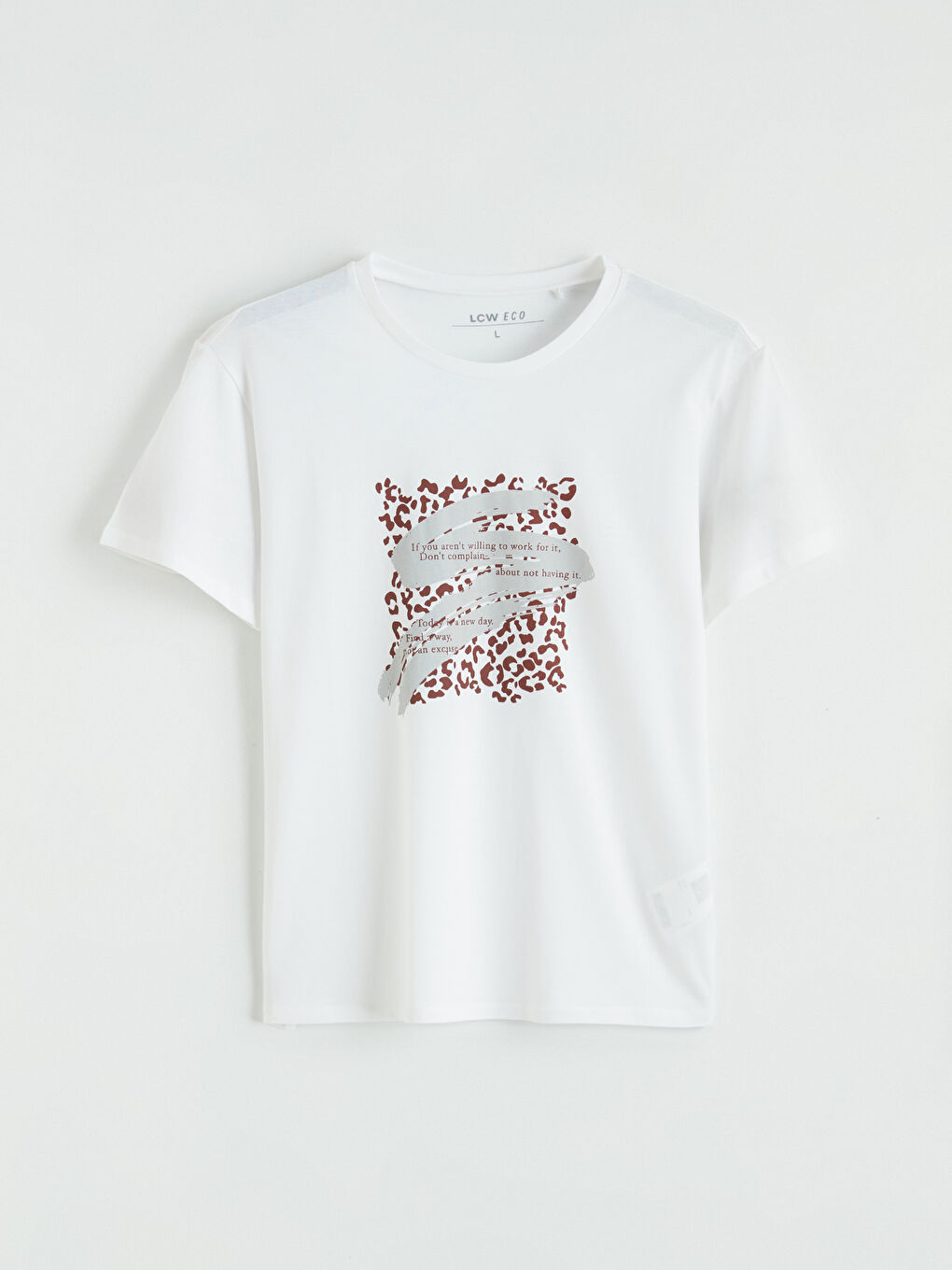 Crew Neck Printed Women's T-Shirt-4