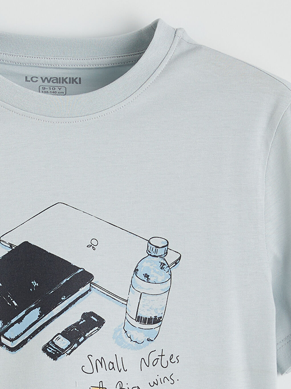 Gri Baskılı Erkek Çocuk Tişört-1