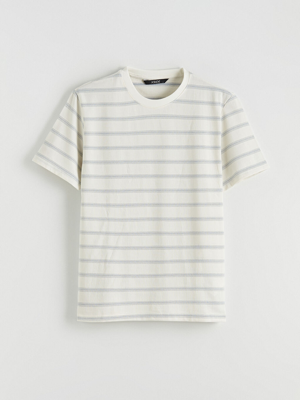 Mavi Bisiklet Yaka Çizgili Pike Erkek Tişört-4
