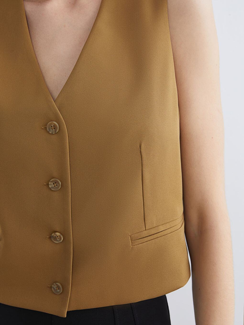 Woman KHAKI Suit Waistcoat-2