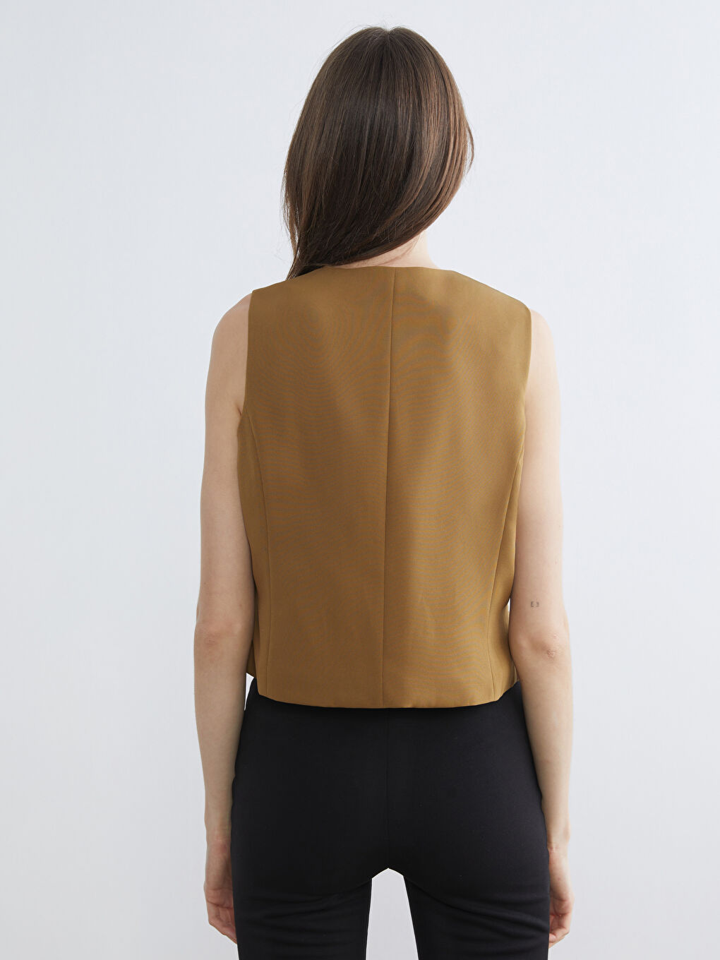 Woman KHAKI Suit Waistcoat-3