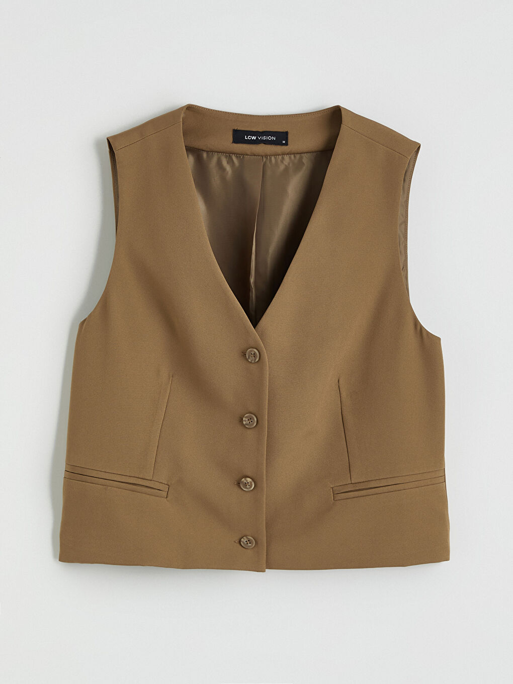 Woman KHAKI Suit Waistcoat-4