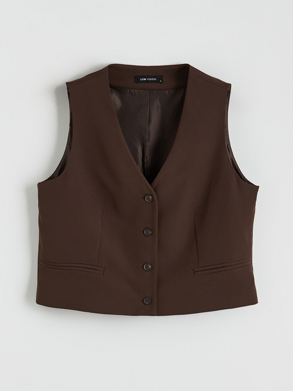Women's V-Neck Crepe Classic Vest-4