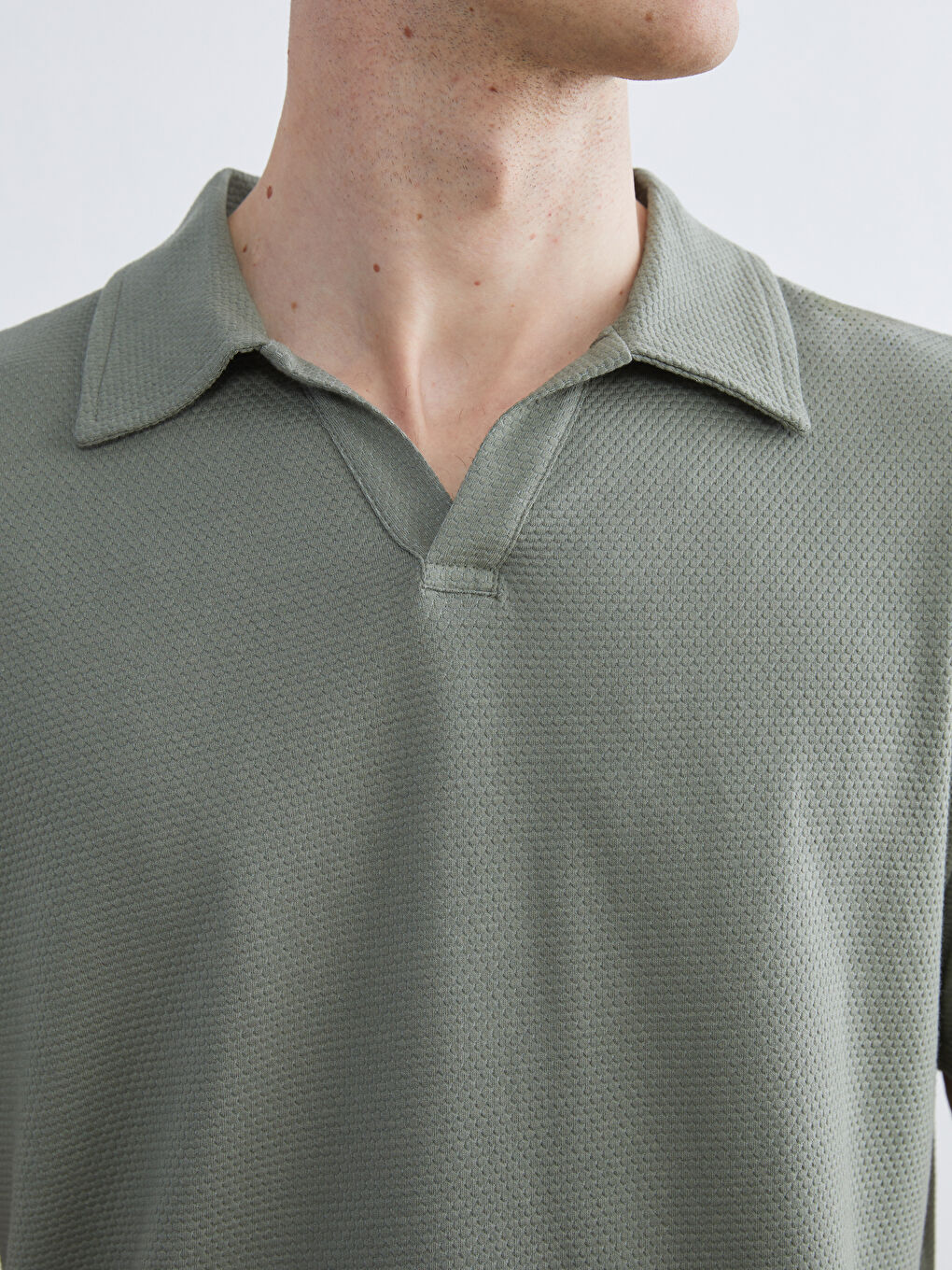 Yeşil Polo Yaka Erkek Tişört-2