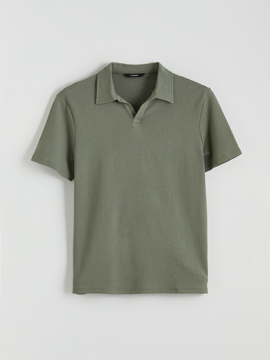 Yeşil Polo Yaka Erkek Tişört-4