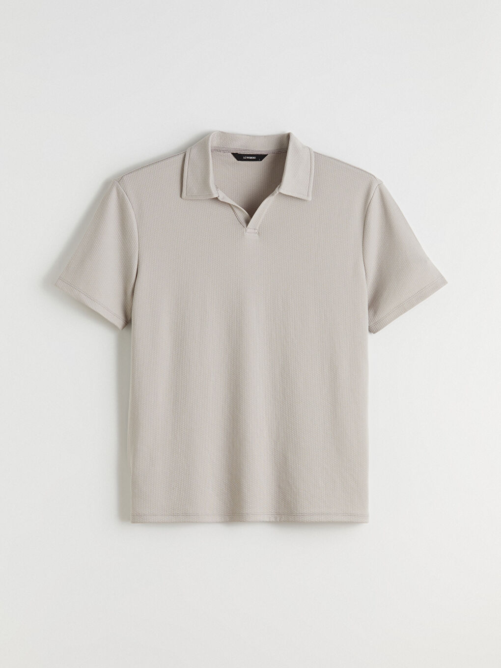 Gri Polo Yaka Erkek Tişört-4