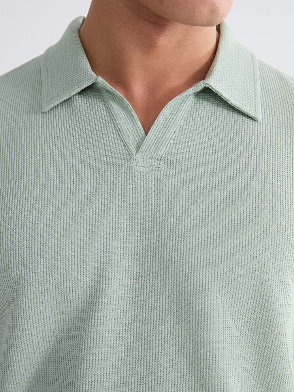 Yeşil Polo Yaka Erkek Tişört-2