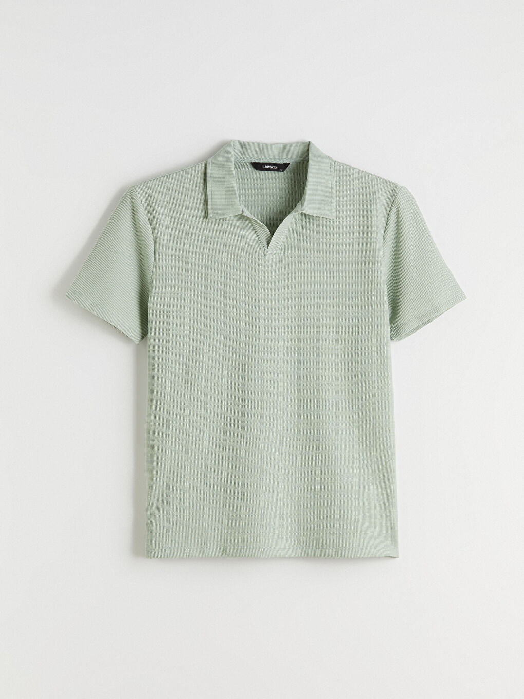 Yeşil Polo Yaka Erkek Tişört-4