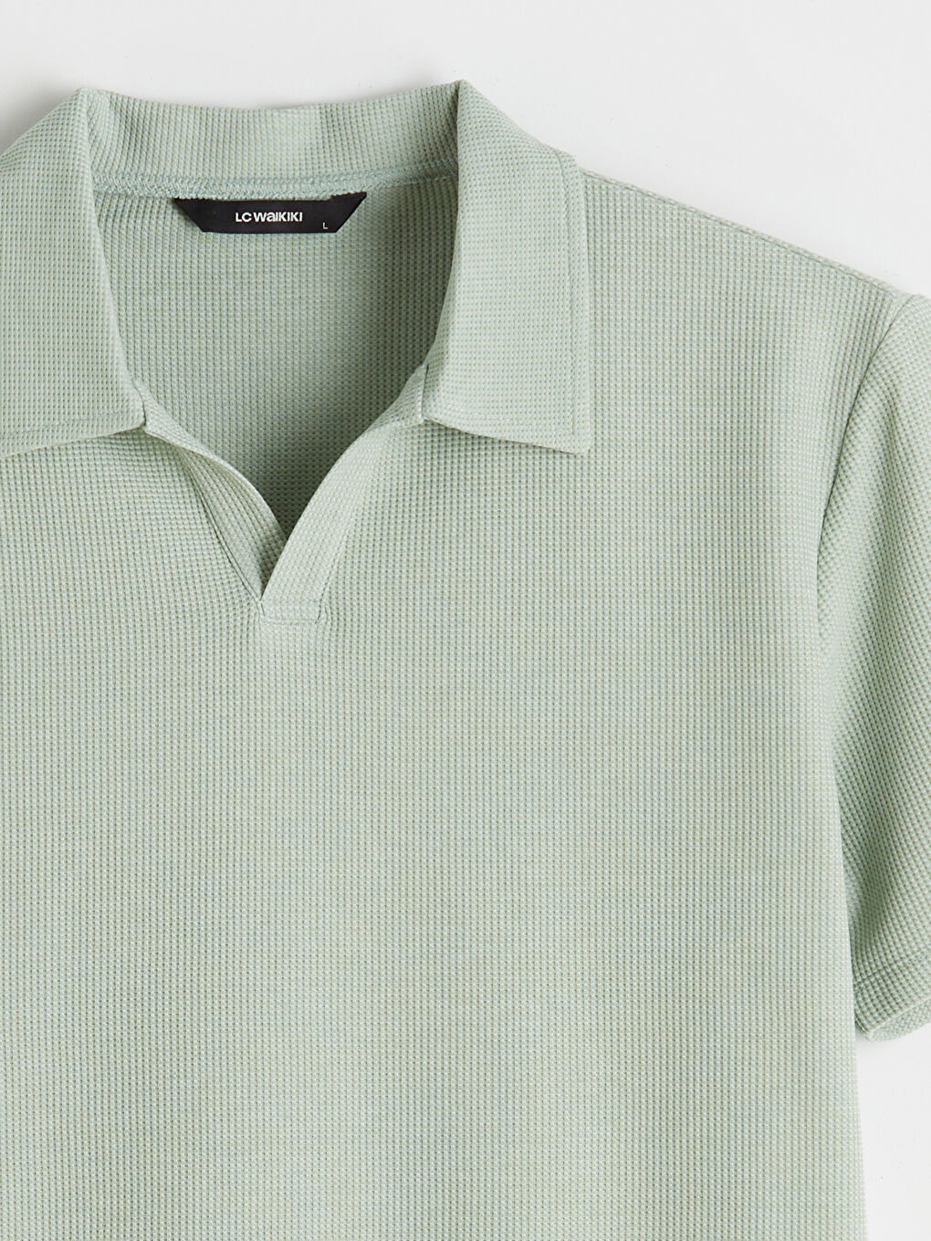 Yeşil Polo Yaka Erkek Tişört-5