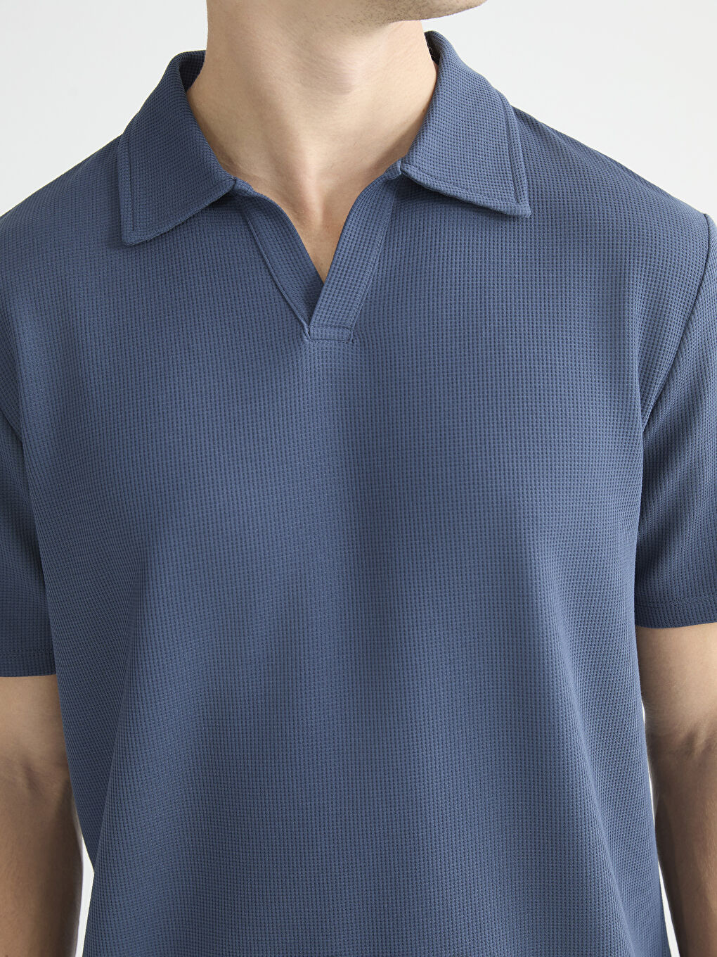 İndigo Polo Yaka Erkek Tişört-2