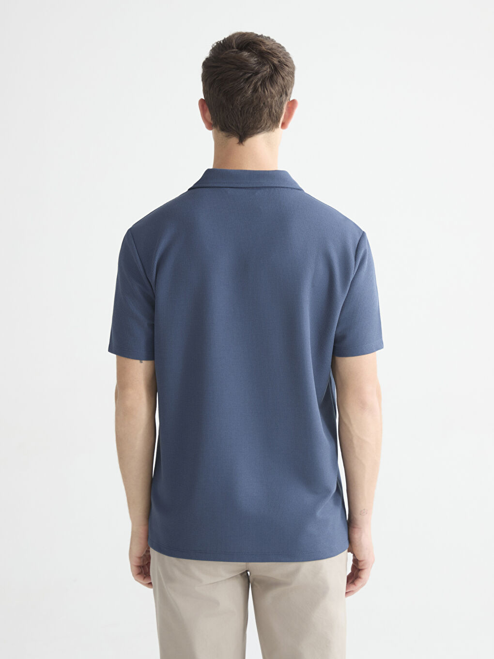 İndigo Polo Yaka Erkek Tişört-3