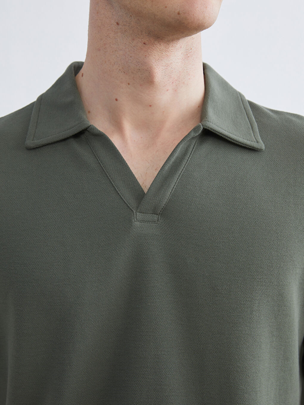 Yeşil Polo Yaka Erkek Tişört-2