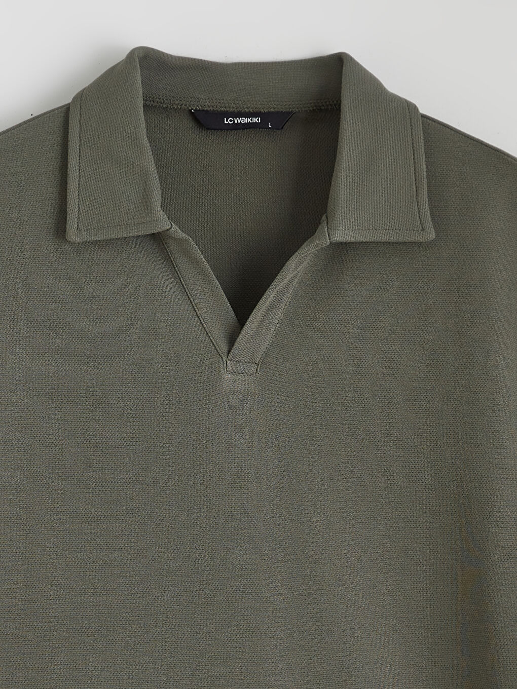 Yeşil Polo Yaka Erkek Tişört-5